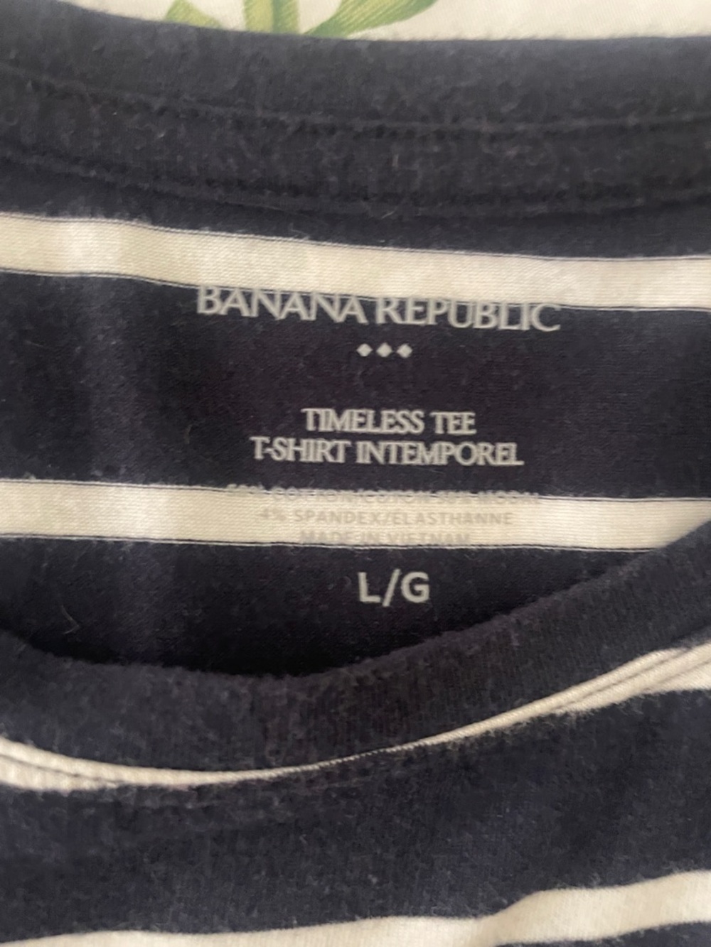 Banana Republic Navy & White Striped Timeless Tee - Picture 2 of 4